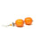 African Orange Simulated Amber Earrings 02