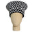 Zulu Beaded Basket Hat - Black and White Checkered Pattern | Made in South Africa