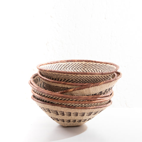 Tonga Pattern Bowl Basket | Deep