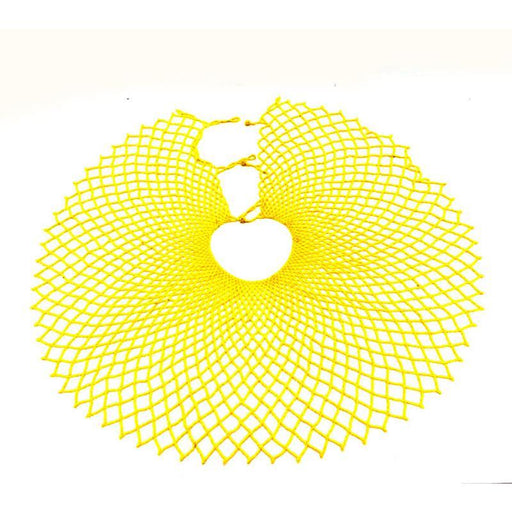 Niko Shoulder Beaded Yellow Bib Necklace