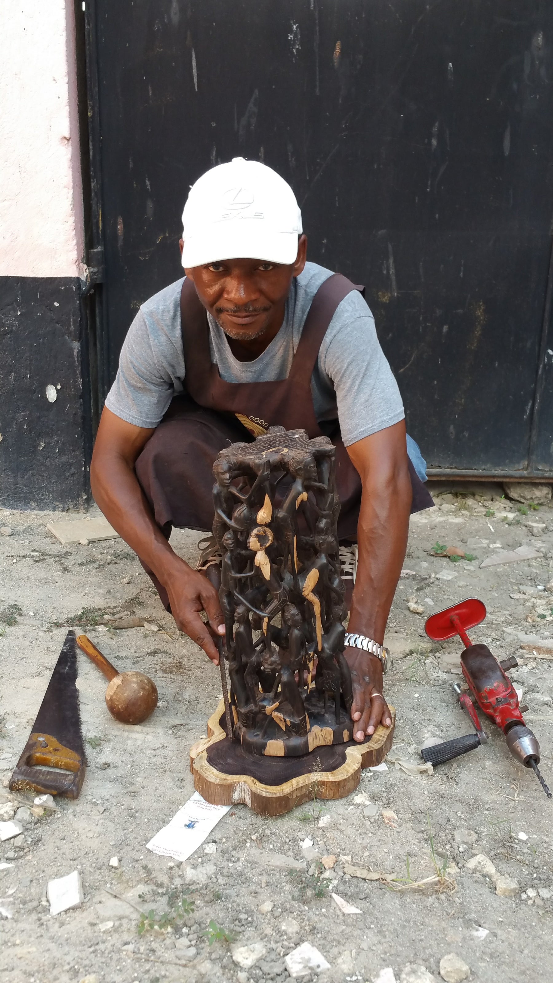 Ujamaa (Family Tree) Art by Makonde Artist Joseph Singombe