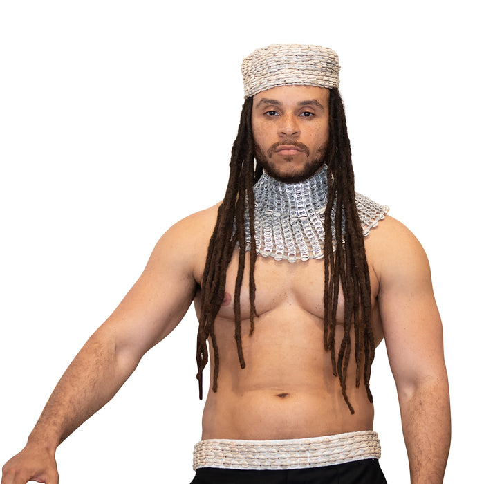 Cowrie Shell Kufi Hat & Matching Belt | Unisex