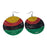 Telephone Wire Earrings - Pan African & Rasta Colors