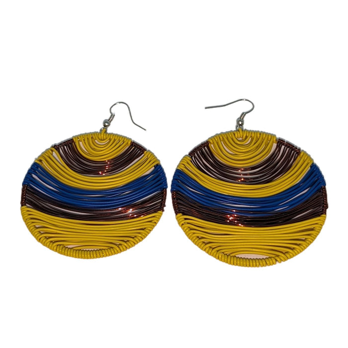 Telephone Wire Earrings - Summer Colors with Copper