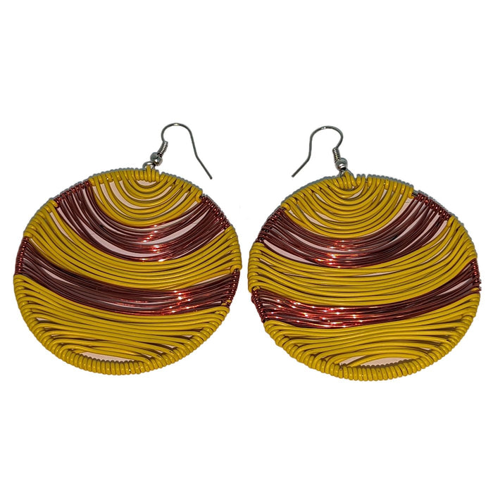 Telephone Wire Earrings - Summer Colors with Copper