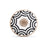 Beaded Cameroon Shield Black & White | Octagon Design