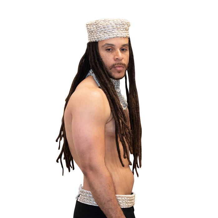 Cowrie Shell Kufi Hat & Matching Belt | Unisex