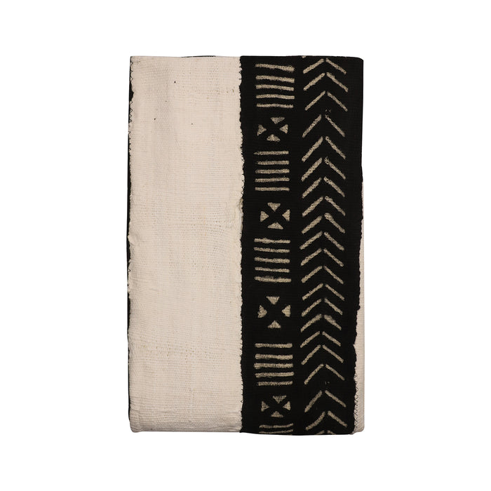 Mud Cloth Textile | Stripes Black & White