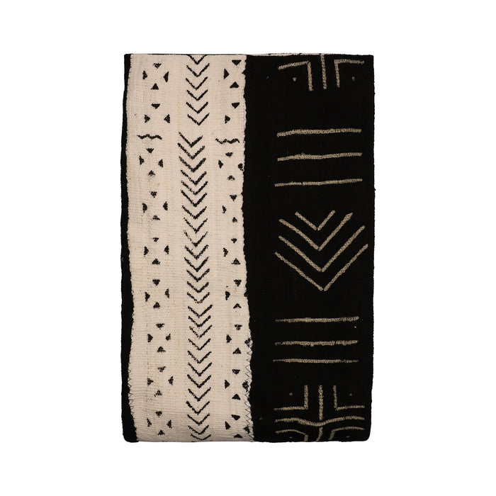 Mud Cloth Textile | Stripes Black & White