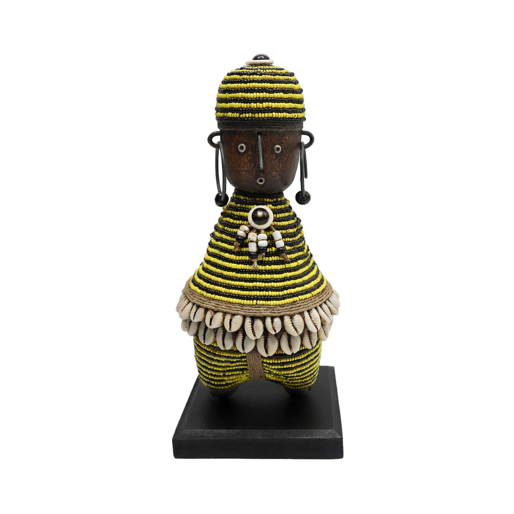 Beaded Namji Doll 115 Striped Black & Yellow
