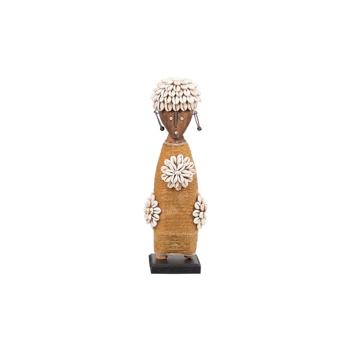 Beaded Namji Doll 48 Flower Gold