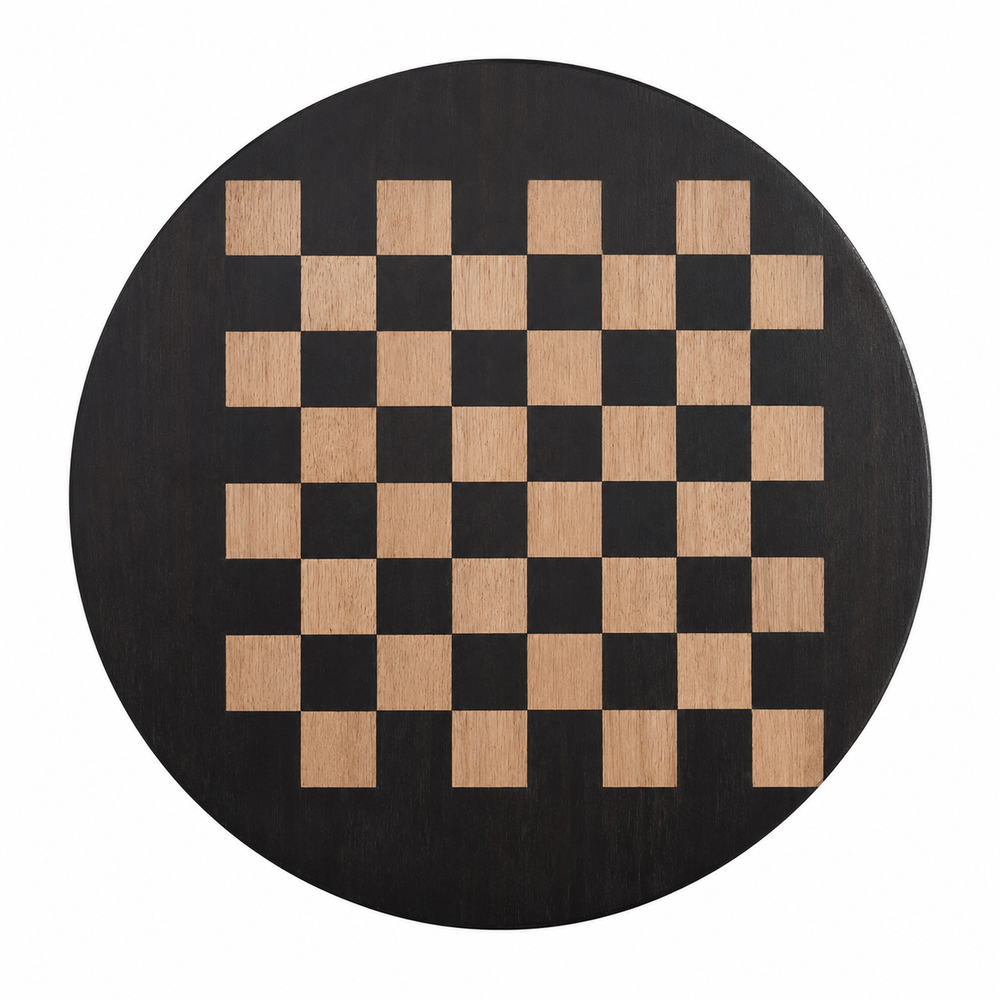 Ebony Wood Round Chess Board | Handmade in Tanzania