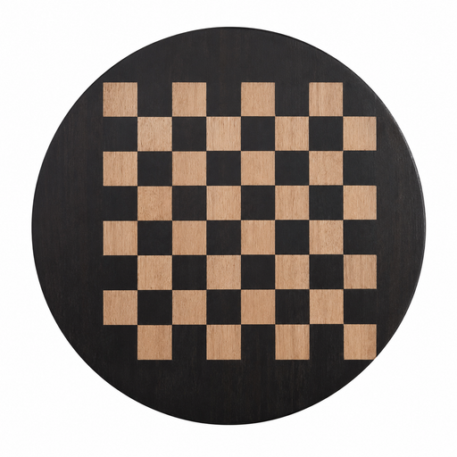 Ebony Wood Round Chess Board | Handmade in Tanzania