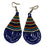 Beaded Tear Drop Earrings Medium - Assorted Colors