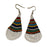 Beaded Tear Drop Earrings Medium - Assorted Colors