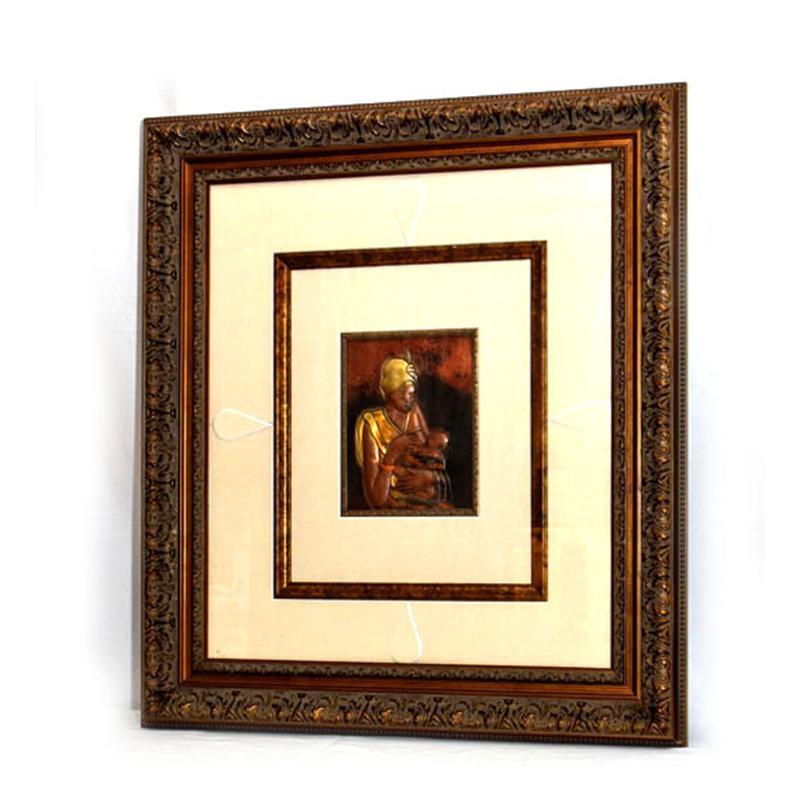 Mother & Child Cooper Wall Art Framed 01