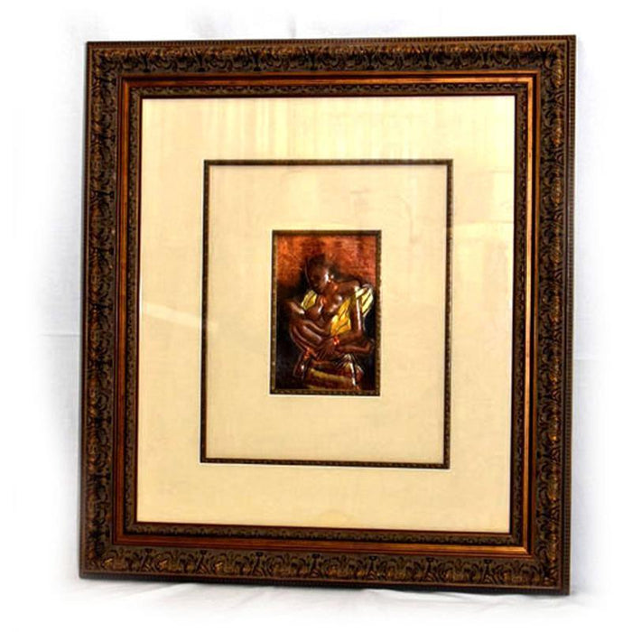 Mother & Child Cooper Wall Art Framed 02