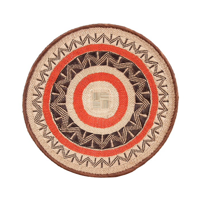 Tonga Painted Pattern Baskets | Orange Pattern