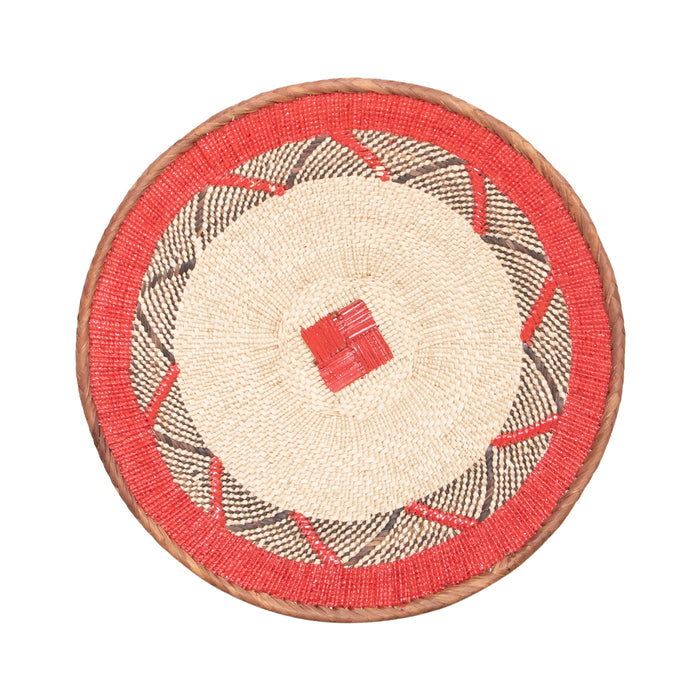 Tonga Painted Pattern Baskets | Red Pattern