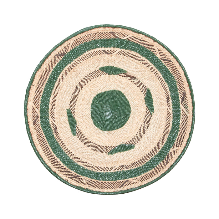 Tonga Painted Pattern Baskets | Green Pattern