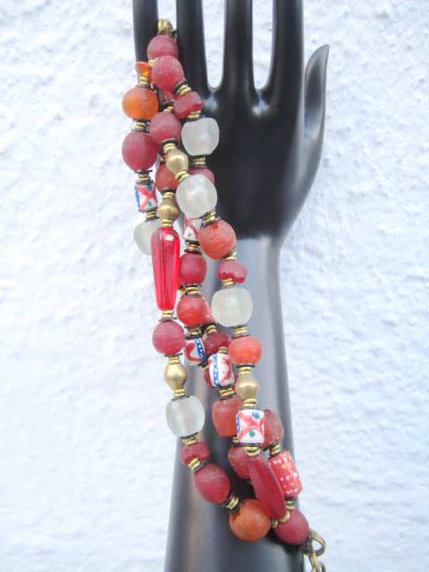 Trade Beads and Recycled Glass Bracelet 2