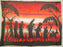 Masai Warrior Sunset Scene Batik Art 02
