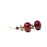 African Maroon Copal Resin Amber Earrings 02