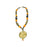 African Orange Copal Resin Amber Necklace with brass