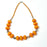 African Orange Amber Neckline Necklace