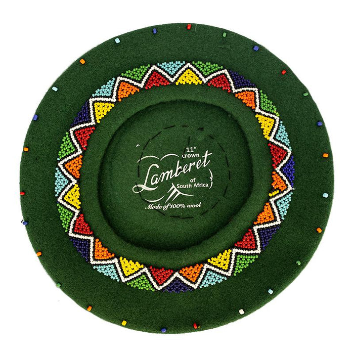 Beaded Beret Green