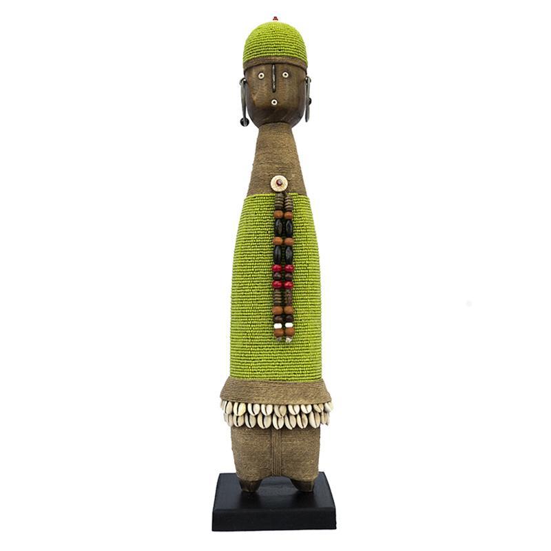 Beaded Namji Doll 52 Lime Green