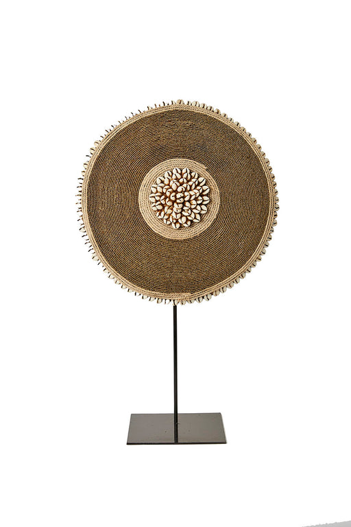 Beaded Cameroon Shield on stand - Gold