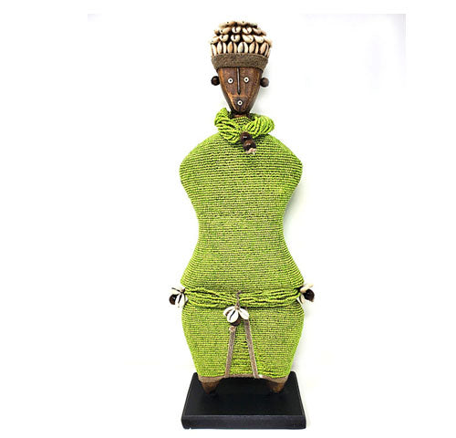 Beaded Namji Doll 15 Lime Green