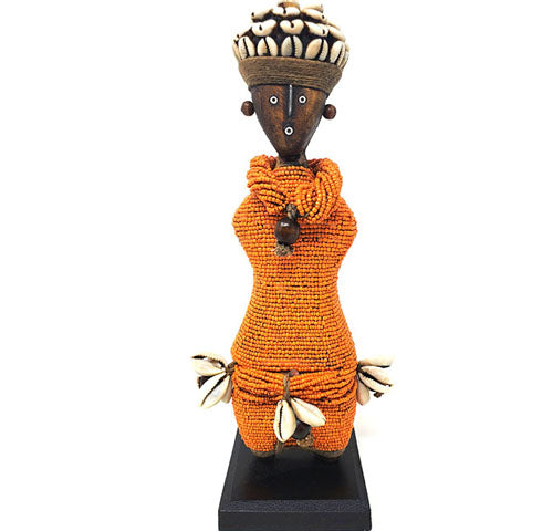 Beaded Namji Doll 28 Orange