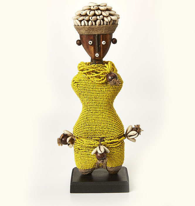 Beaded Namji Doll 28 Yellow