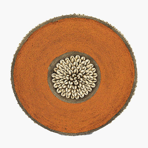 Beaded Cameroon Shield - Orange