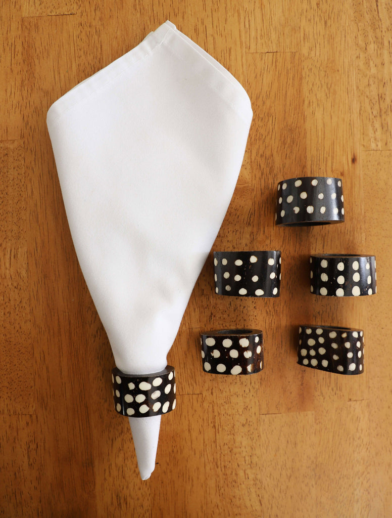 Bone Napkin Rings Set of Handmade in Kenya — Luangisa African