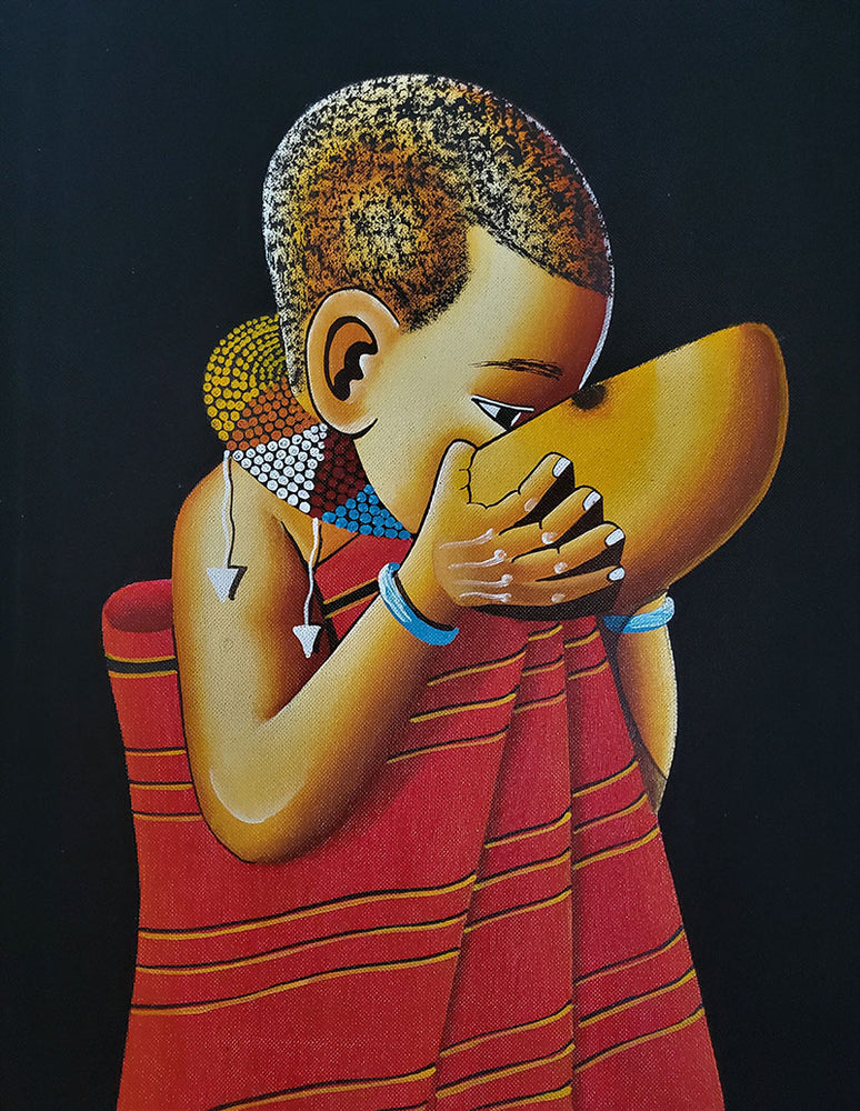 Calabash Child Painting 04 Unframed