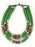 Chimbu Triple Beaded Necklace Green 02