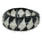 Maasai Concave Maasai Beaded Bangle 09 - Black & Silver