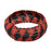 Maasai Concave Beaded Bangle 11 - Black & Red