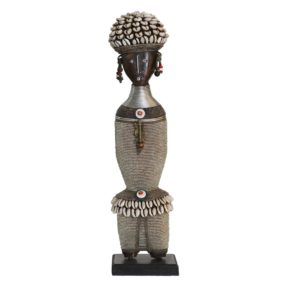 Beaded Namji Doll 38 Silver