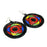 Duara Beaded Earrings Black & Multi Colors