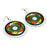 Duara Beaded Earrings White & Multi Color 01