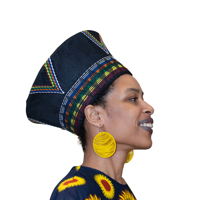 Telephone Wire Earrings - Pan African & Rasta Colors