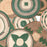 Tonga Painted Pattern Baskets | Green Pattern