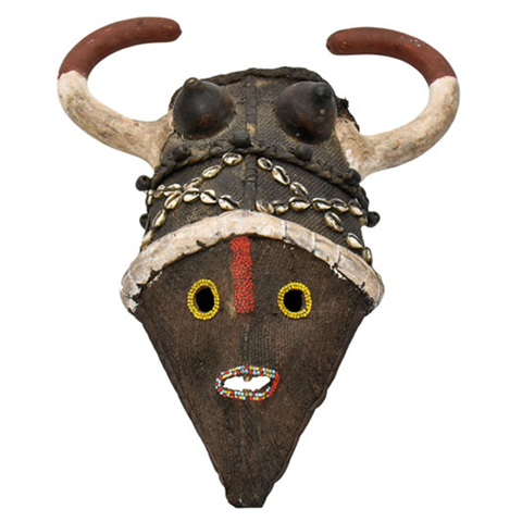 african football helmet Kuba Horned Helmet Mask 01