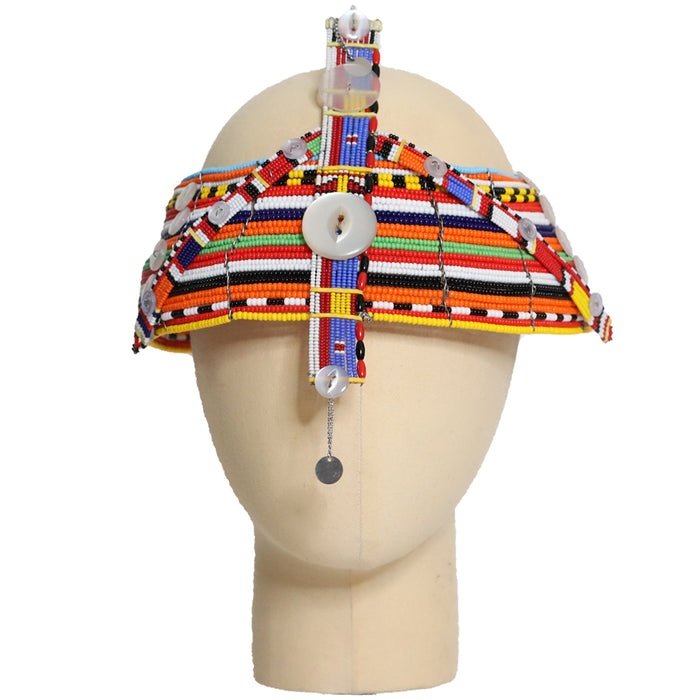 Multi-Colored Maasai Headdress