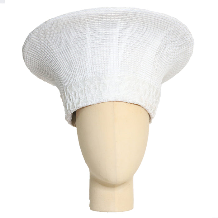 Zulu Wide Basket Hat - White | Handmade in South Africa