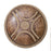 Wooden Natural Cameroon Shield on stand | Manilla Cross Design with Cowrie Edge